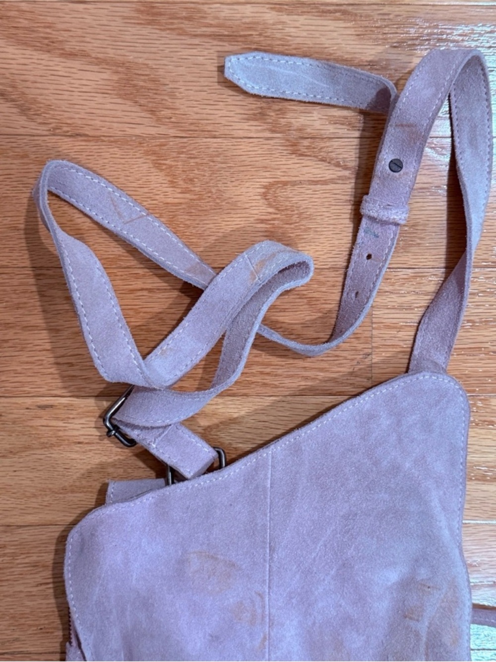 Free People Suede Crossbody Bag - Light Mauve - Picture 2 of 3